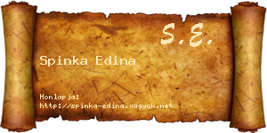 Spinka Edina névjegykártya